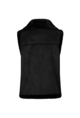 Esqualo LAST ONE - SIZE 8/MEDIUM - Gilet Vest with Fake Fur in Black by Esqualo