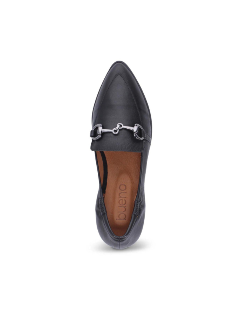 Bueno Bowie Black Leather Flat by Bueno