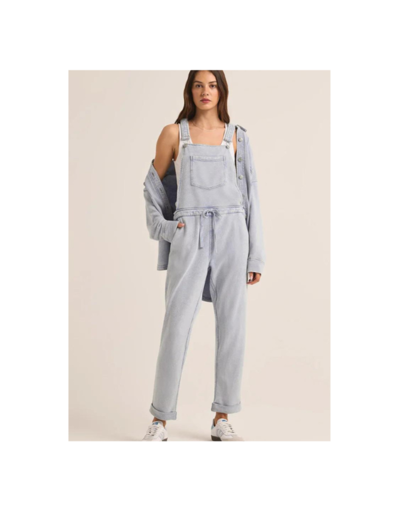 Z Supply The Knit Denim Overall in Washed Indigo by Z Supply