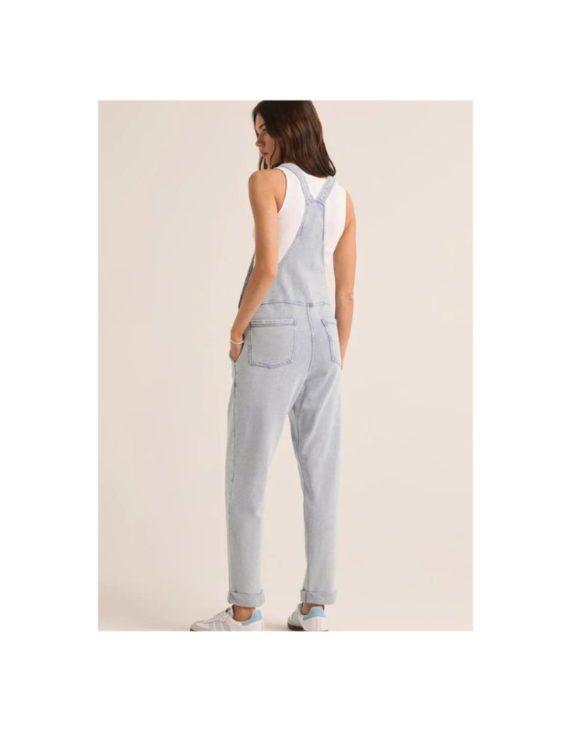Z Supply The Knit Denim Overall in Washed Indigo by Z Supply