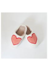 Lyla & Luxe LAST ONE - Printed Sherpa Slides in Big Heart by Lyla + Luxe