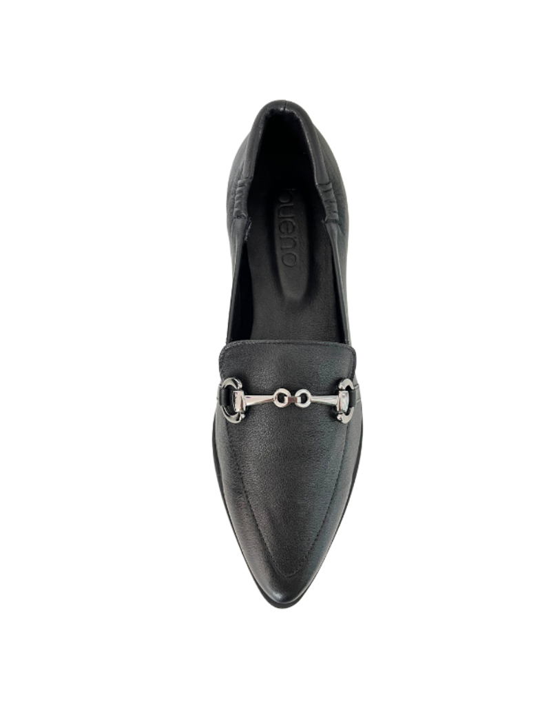 Bueno Bowie Black Leather Flat by Bueno