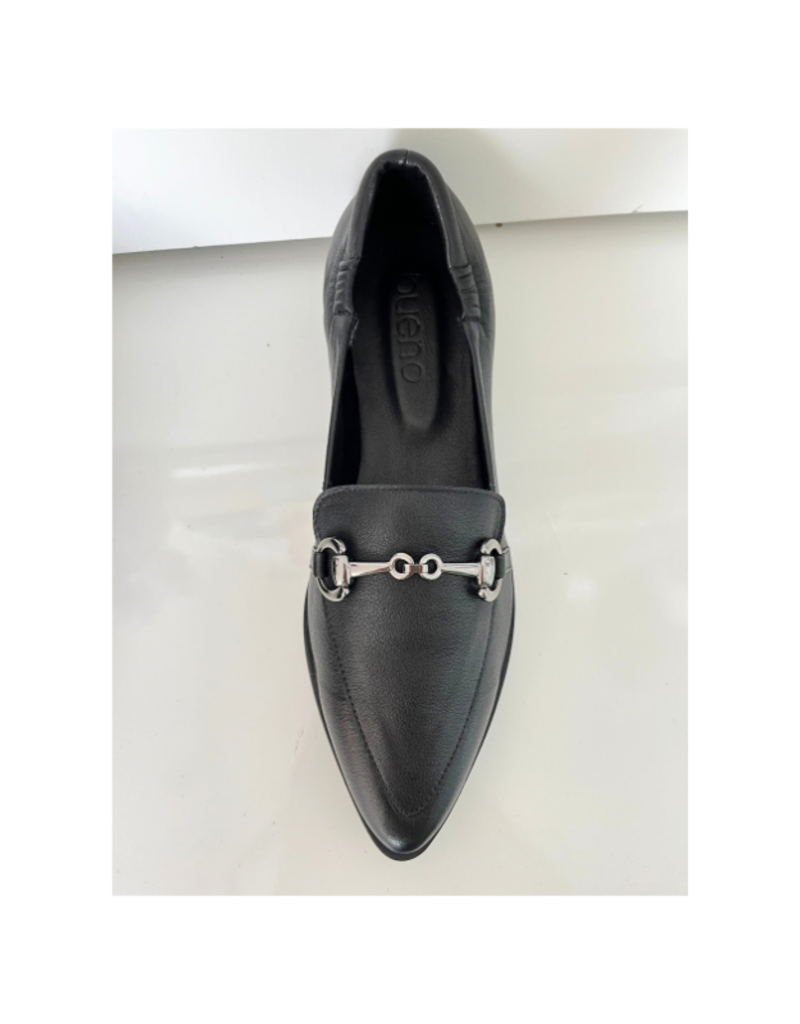 Bueno Bowie Black Leather Flat by Bueno