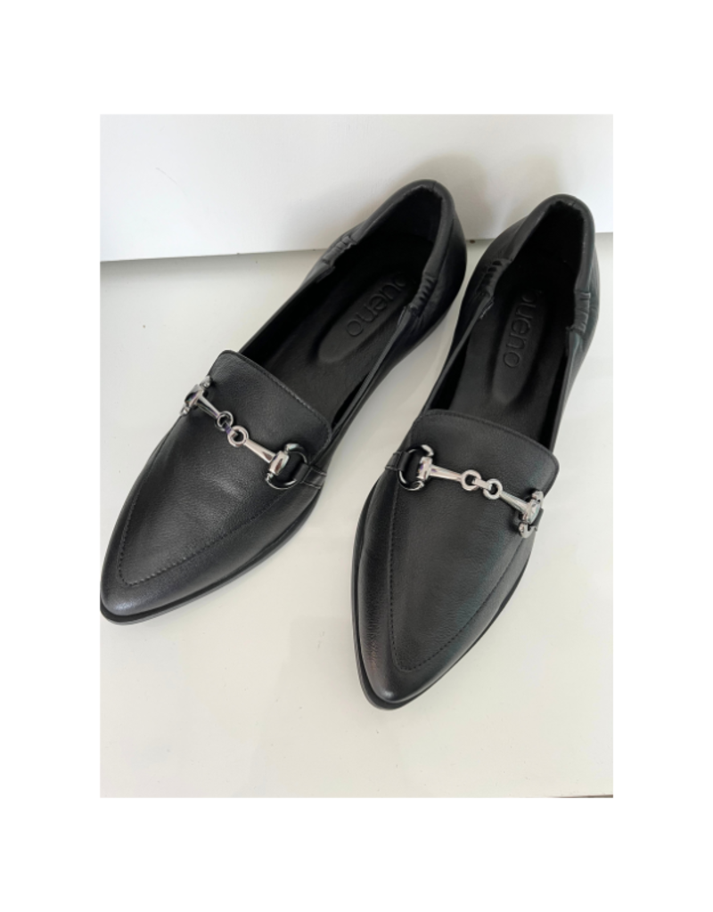 Bueno Bowie Black Leather Flat by Bueno