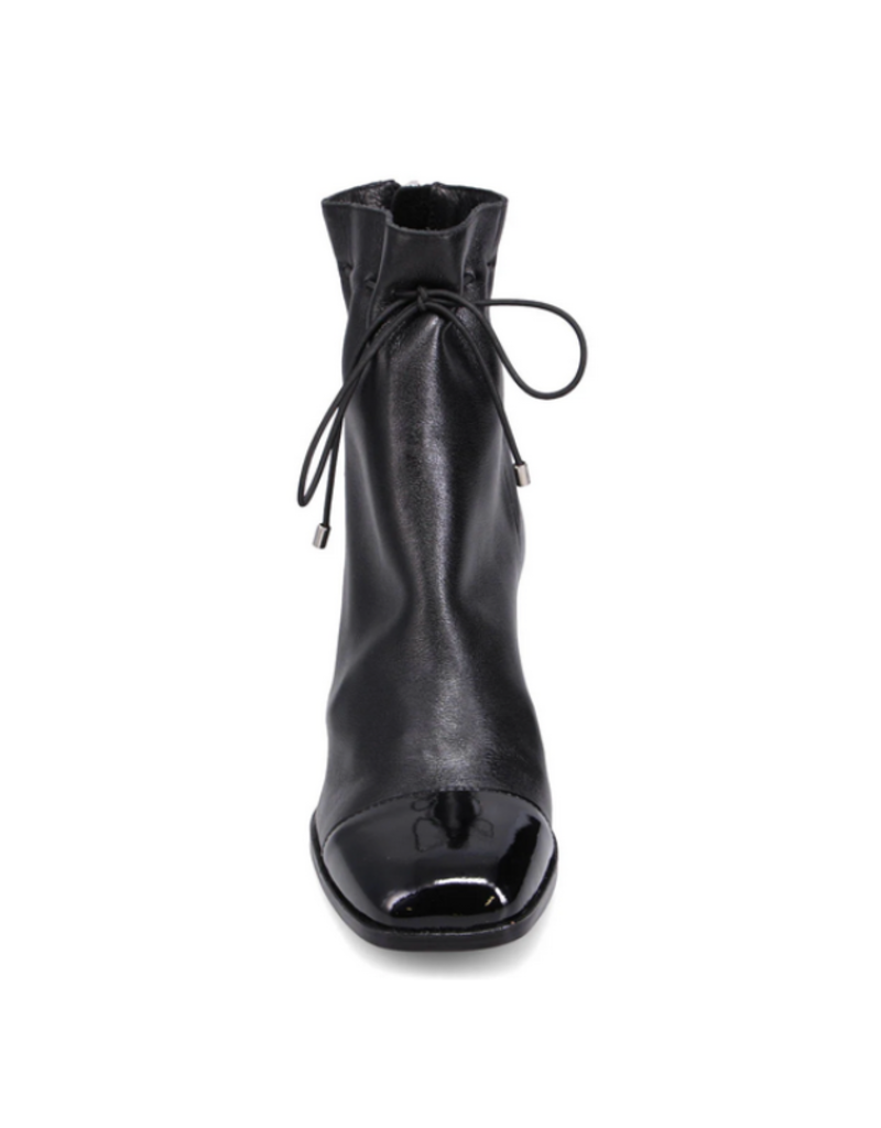 D&J Valina Black Patent Leather Heel Boot with Laces The Art of Home