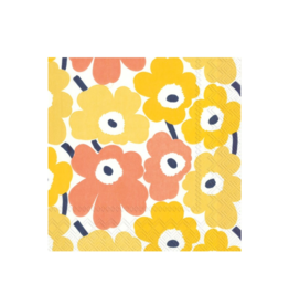 MINI UNIKOT Yellow Marimekko Cocktail Napkins