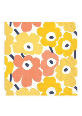 MINI UNIKOT Yellow Marimekko Cocktail Napkins
