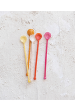 Creative Co-Op Marbled Resin Cocktail Spoon