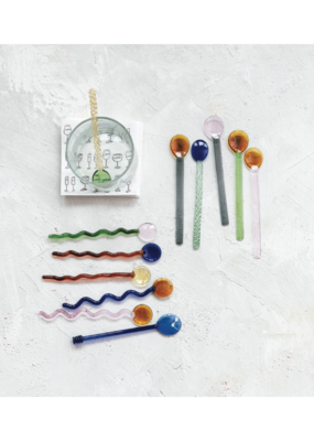Creative Co-Op Handmade Glass Spoon Set