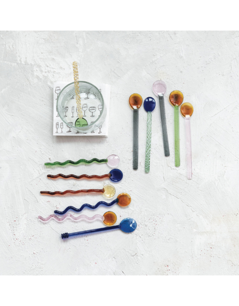 Creative Co-Op Handmade Glass Spoon Set
