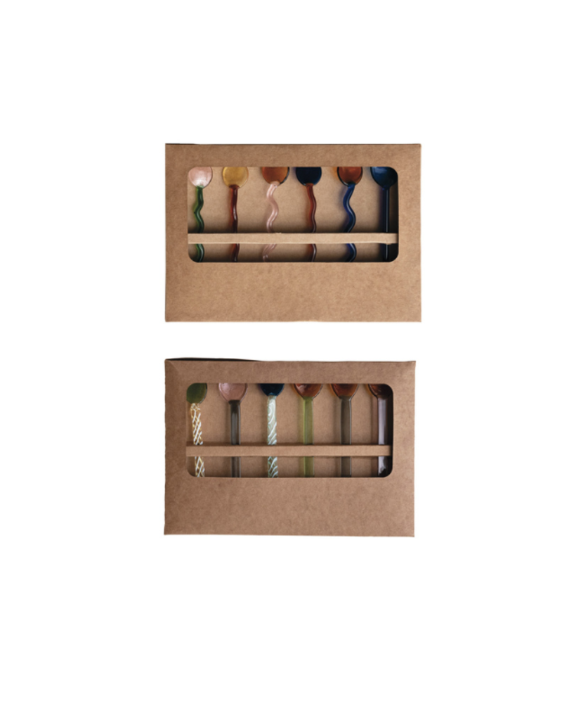 Creative Co-Op Handmade Glass Spoon Set
