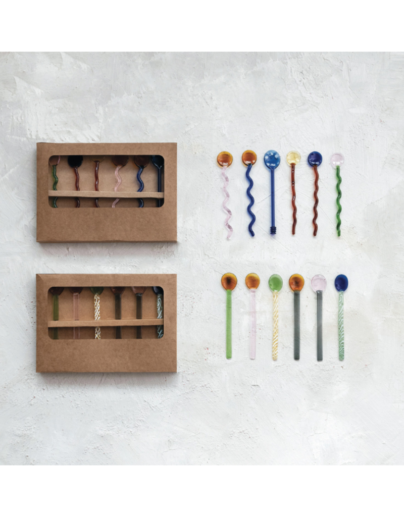Creative Co-Op Handmade Glass Spoon Set