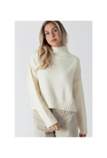 Lyla & Luxe LAST ONE - L - Mae Mockneck Cable Knit Sweater in Cream by Lyla + Luxe