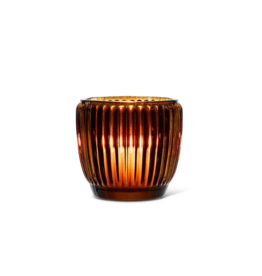 Ribbed Brown Votive