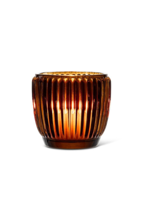 Ribbed Brown Votive