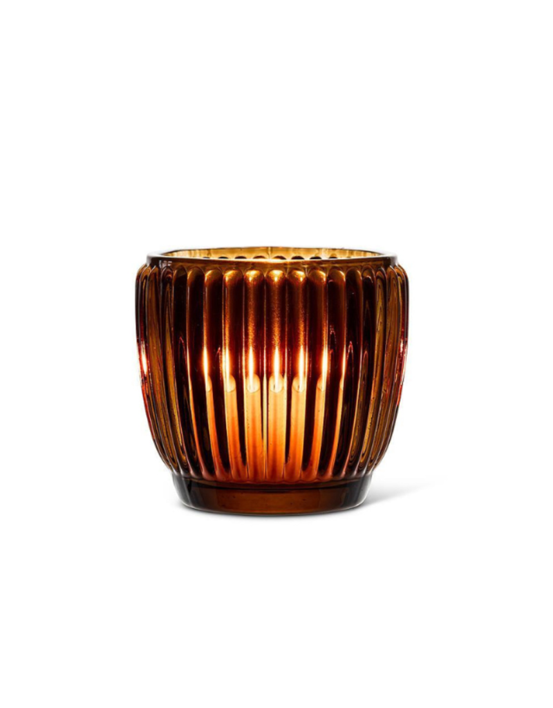 Ribbed Brown Votive