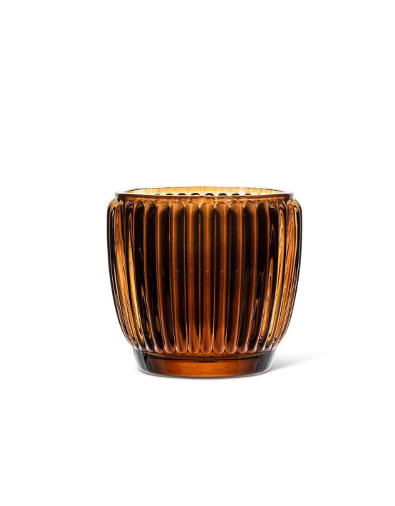 Ribbed Brown Votive