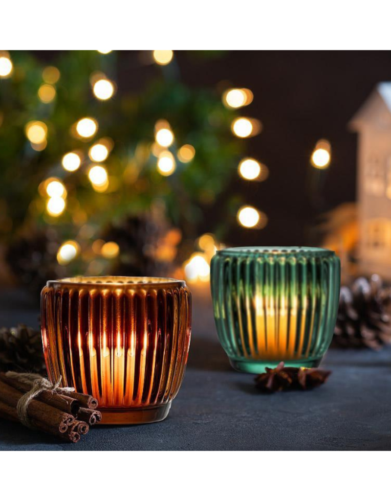 Ribbed Brown Votive