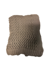 Indaba Trading Chunky Knit Throw in Light Brown