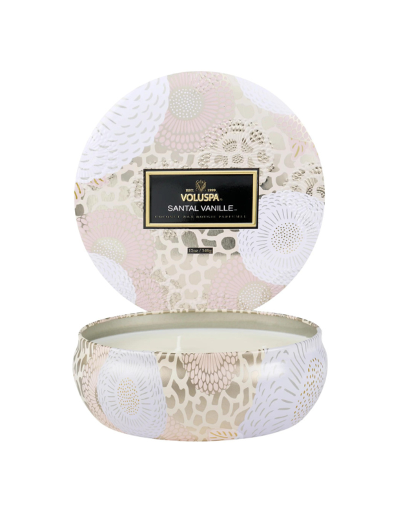 Voluspa 3-Wick Tin Candle in Santal Vanille by Voluspa