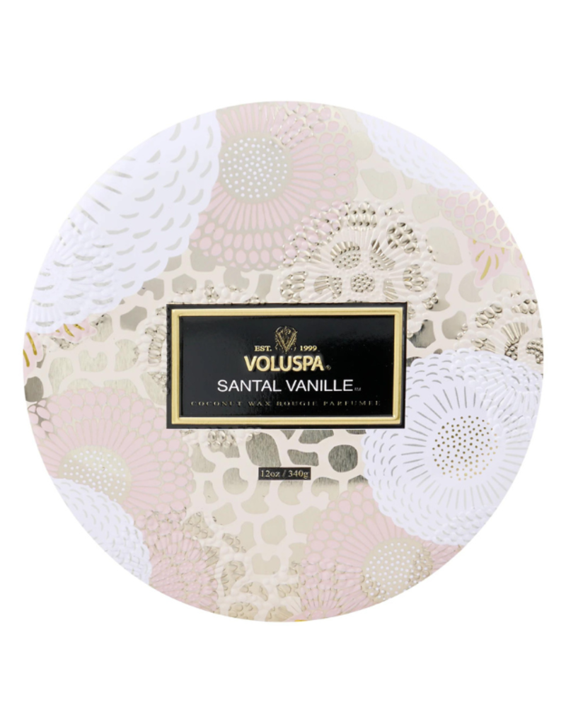 Voluspa 3-Wick Tin Candle in Santal Vanille by Voluspa