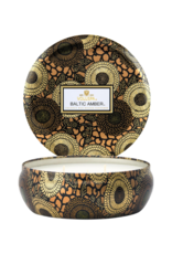 Voluspa 3-Wick Tin Candle in Baltic Amber by Voluspa