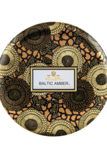 Voluspa 3-Wick Tin Candle in Baltic Amber by Voluspa