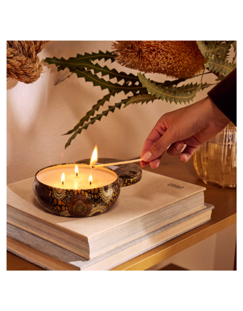 Voluspa 3-Wick Tin Candle in Baltic Amber by Voluspa