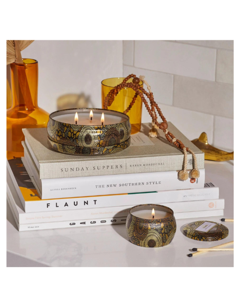 Voluspa 3-Wick Tin Candle in Baltic Amber by Voluspa