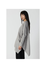 Lyla & Luxe LAST ONE - SIZE XS - Tina Asymmetrical Sweater in Grey Marl by Lyla + Luxe