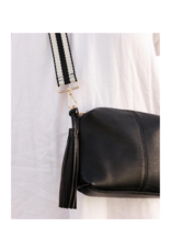 Louenhide Striped Guitar Strap in Black by Louenhide