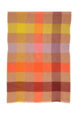Fraas Modern Check Oversize Wool Scarf Spice Route by Fraas