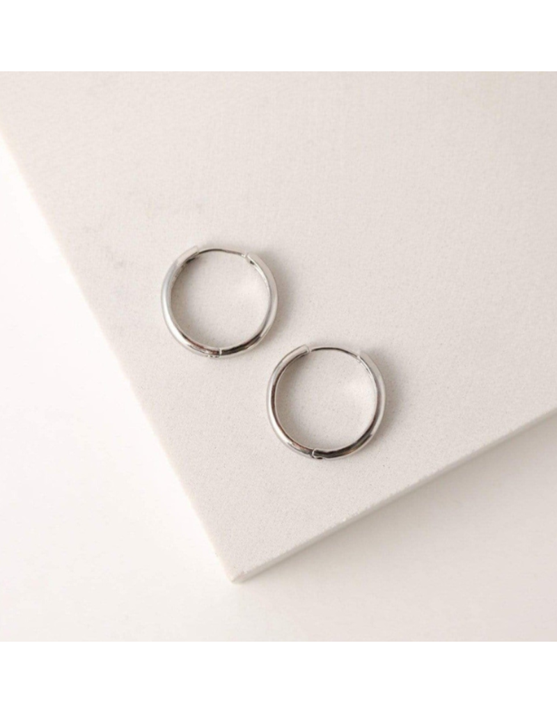 Lover's Tempo Bea Hoop Earrings 20mm Silver by Lover's Tempo