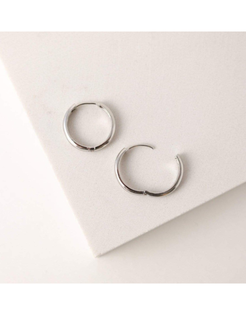 Lover's Tempo Bea Hoop Earrings 20mm Silver by Lover's Tempo