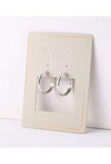 Lover's Tempo Bea Hoop Earrings 20mm Silver by Lover's Tempo
