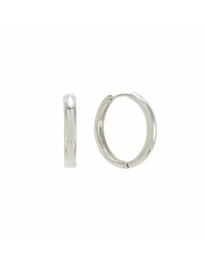 Lover's Tempo Bea Hoop Earrings 20mm Silver by Lover's Tempo