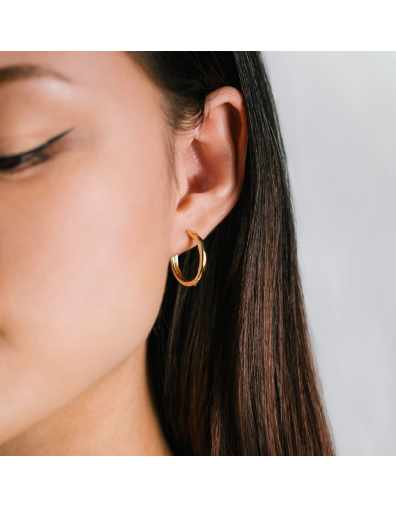 Lover's Tempo Bea Hoop Earrings 20mm Silver by Lover's Tempo