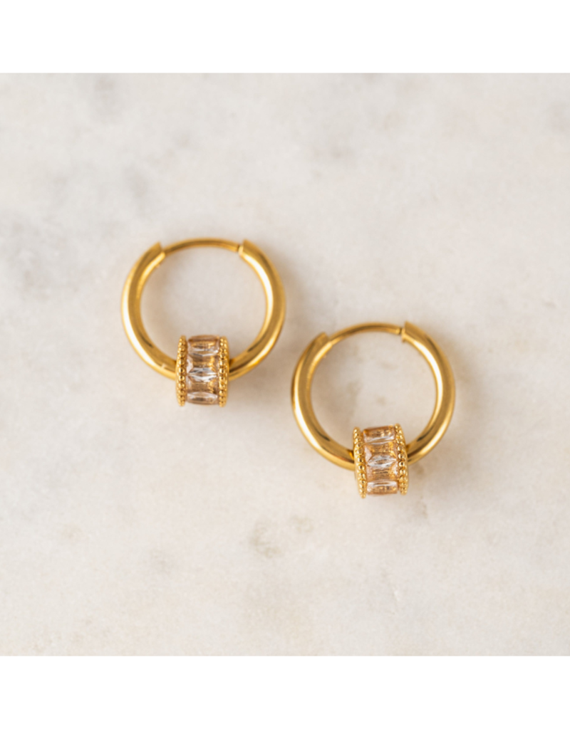 Lover's Tempo Waterproof Prism Earrings Gold by Lover's Tempo