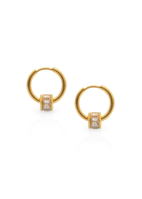 Lover's Tempo Waterproof Prism Earrings Gold by Lover's Tempo