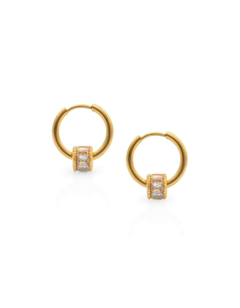 Lover's Tempo Waterproof Prism Earrings Gold by Lover's Tempo