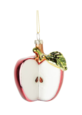 Blown Glass Apple Ornament