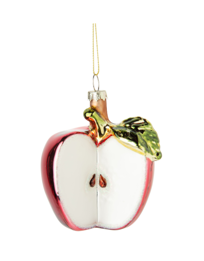 Blown Glass Apple Ornament