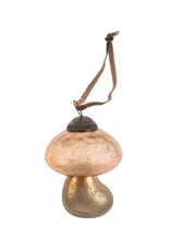 Indaba Trading Blush Glass Mushroom Ornament Large