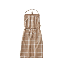 Check Slub Apron in Beige