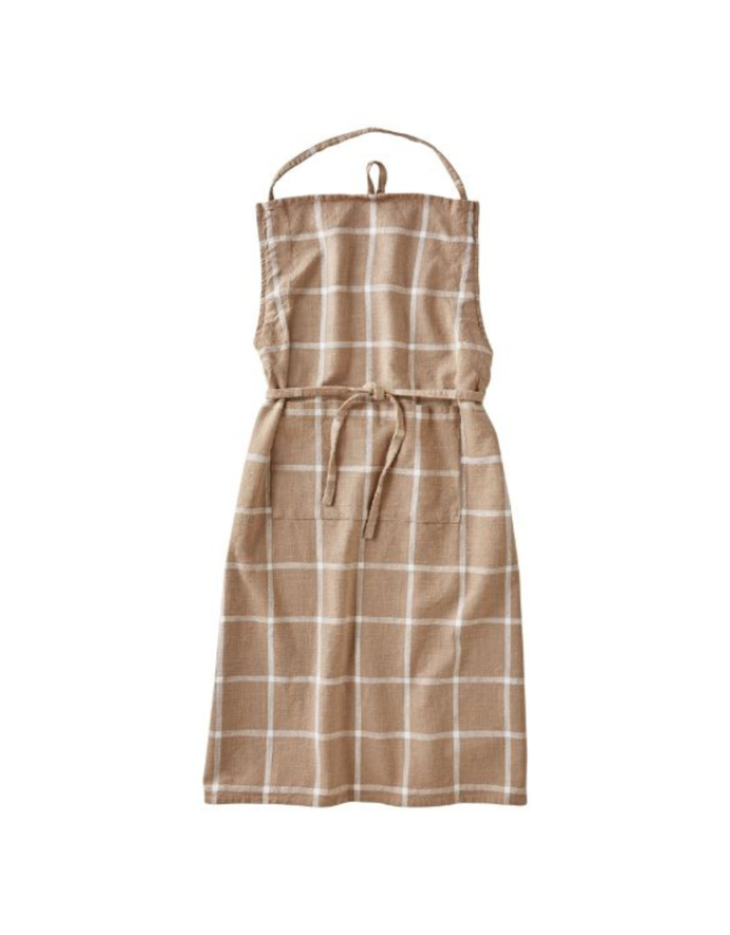 Check Slub Apron in Beige
