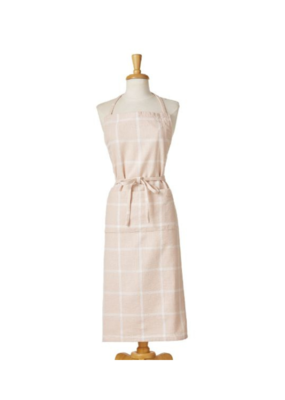 Check Slub Apron in Blush