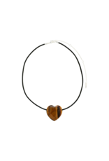 PILGRIM STAY Tiger Eye Necklace Silver-Plated by Pilgrim