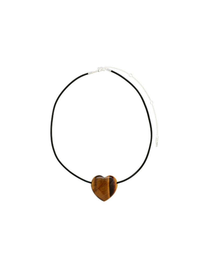 PILGRIM STAY Tiger Eye Necklace Silver-Plated by Pilgrim
