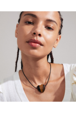 PILGRIM STAY Tiger Eye Necklace Silver-Plated by Pilgrim