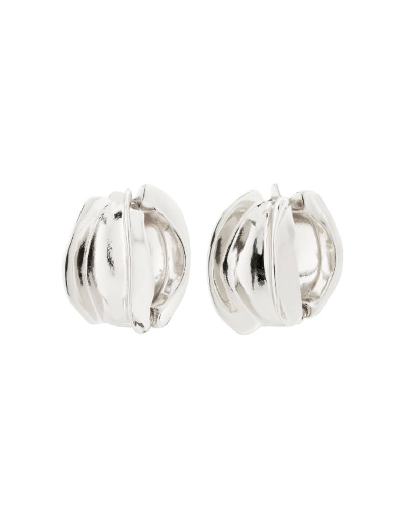 PILGRIM STAY Hoop Earrings Silver-Plated by Pilgrim